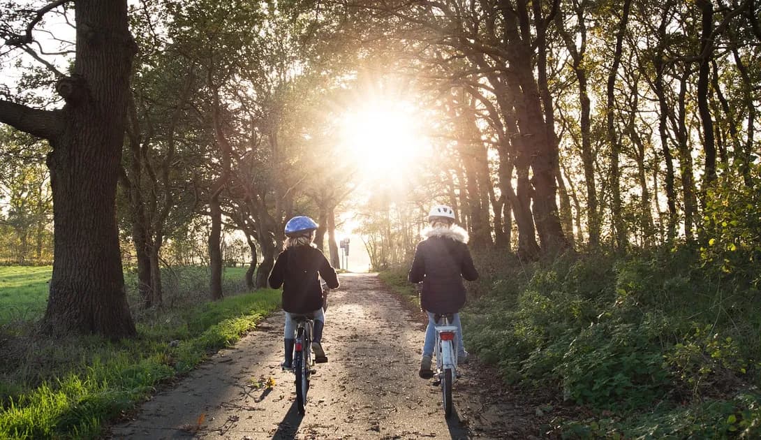 Rouler en famille au milieu des trésors naturels de l'automne